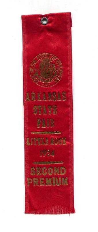 Ribbon, Second Premium - Arkansas State Fair