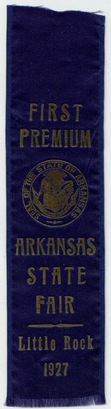 Ribbon, Second Premium - Arkansas State Fair