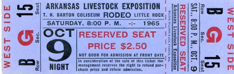 Ticket, Reserved - Arkansas Livestock Exposition Rodeo