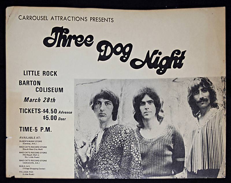 Original Poster, Three Dog Night - Barton Coliseum