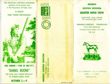 Program, Quarter Horse Show - Arkansas Livestock Exposition