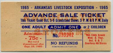 Ticket, Advance Sale - Arkansas Livestock Exposition