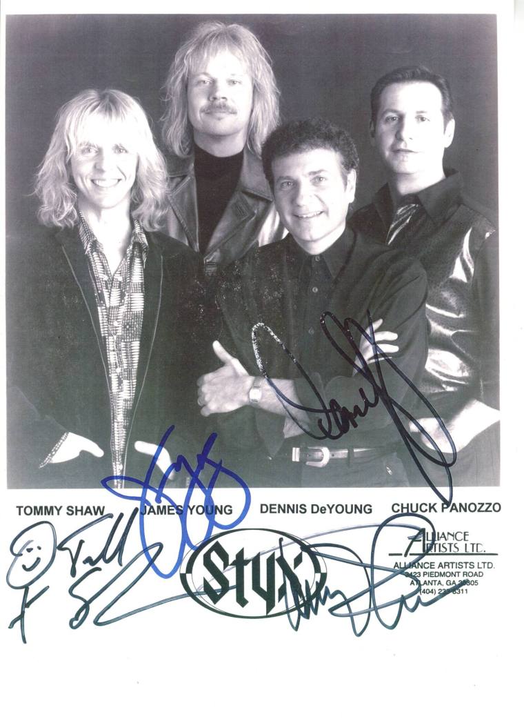 Autographed Print, Styx - Arkansas State Fair