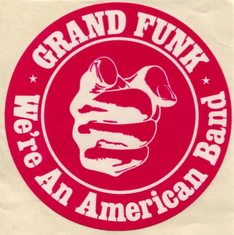 Sticker, "We're an American Band" - Grand Funk Railroad