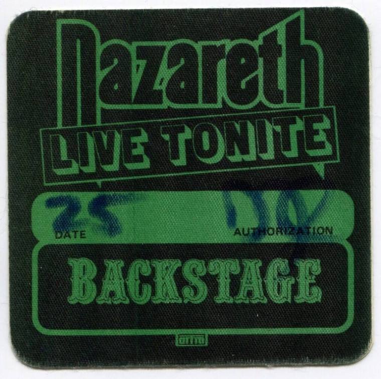 Pass, Backstage - Nazareth