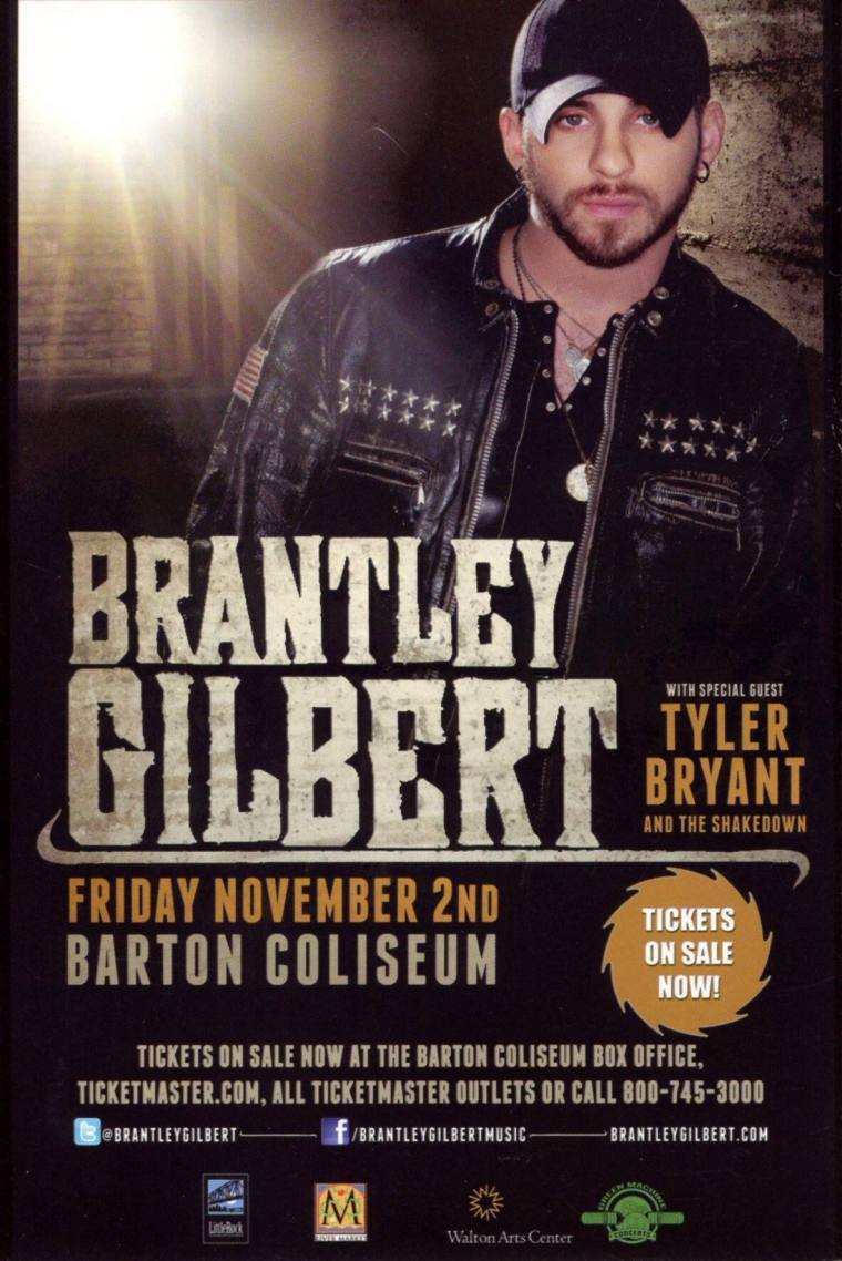 Advertisement, Brantley Gilbert - Barton Coliseum