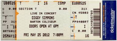 Ticket, Diggy Simmons - Barton Coliseum