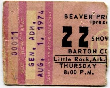 Ticket Stub, ZZ Top - Barton Coliseum