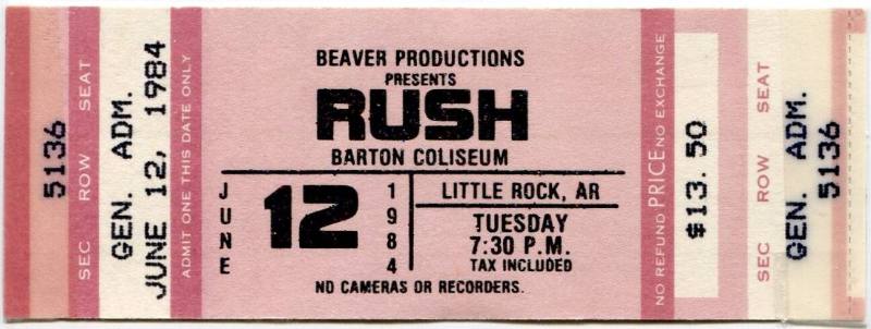 Ticket, Rush - Barton Coliseum