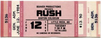 Ticket, Rush - Barton Coliseum