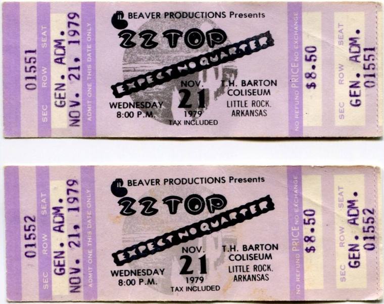 Tickets, ZZ Top - Barton Coliseum