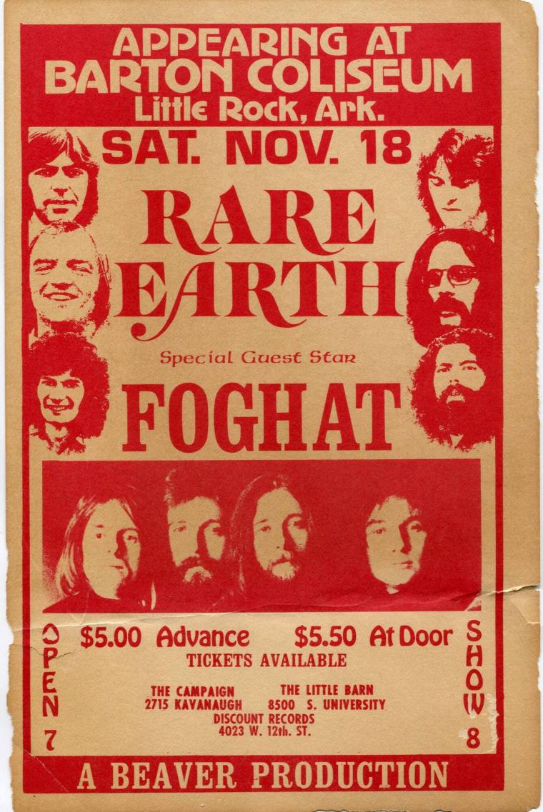 Original Poster, Rare Earth - Barton Coliseum