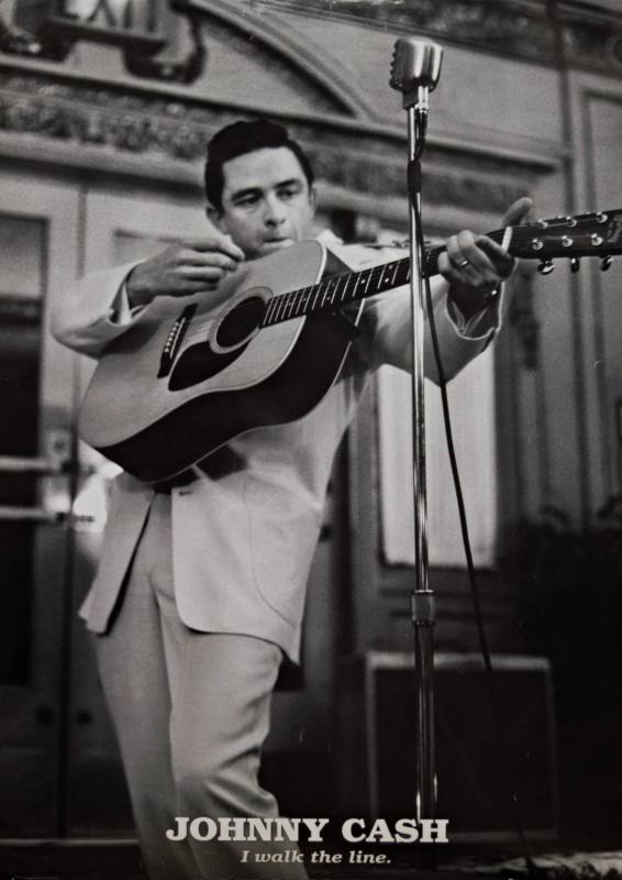 Poster, Johnny Cash - "I Walk the Line"