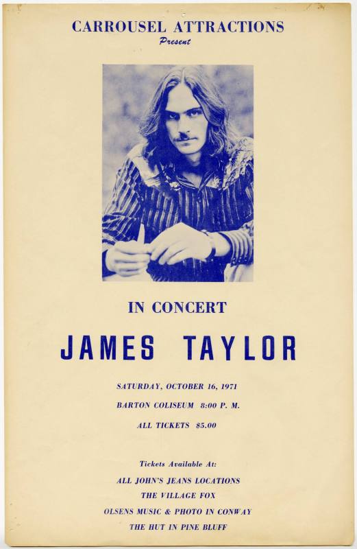 Original Poster, James Taylor - Barton Coliseum