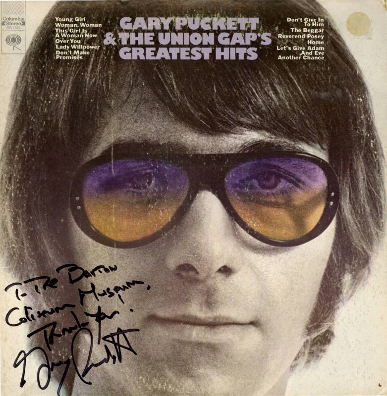 Autographed Album, "Gary Puckett & the Union Gap's Greatest Hits"