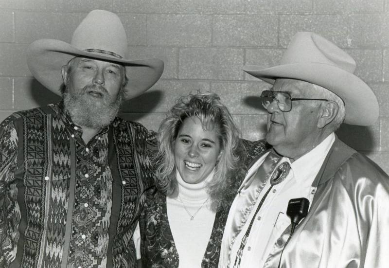 Photograph, Johnnie Holmes & Charlie Daniels - Arkansas State Fair Rodeo