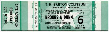 Ticket, Brooks & Dunn - Arkansas State Fair