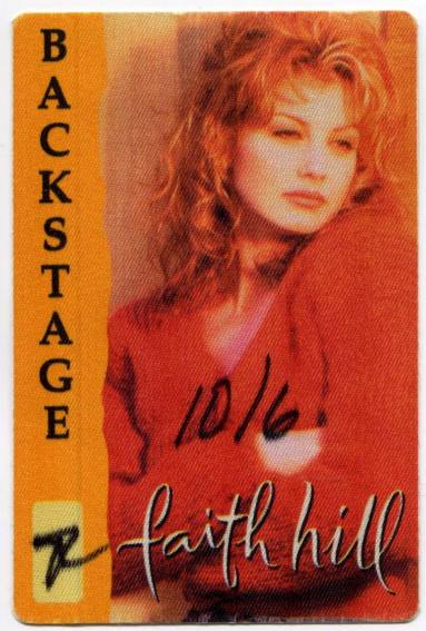 Pass, Backstage - Faith Hill