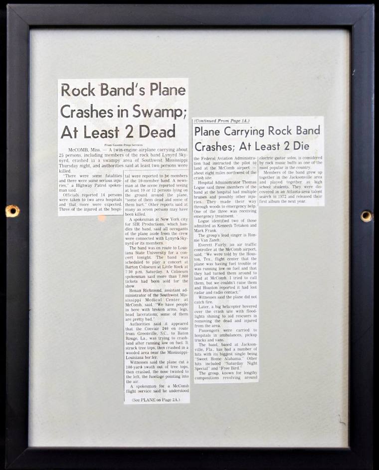 Copy, Newspaper Article - Lynyrd Skynyrd