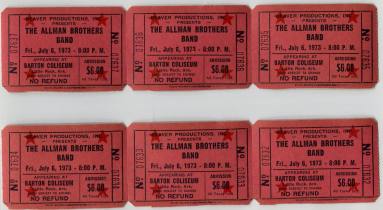 Ticket Set, The Allman Brothers - Barton Coliseum