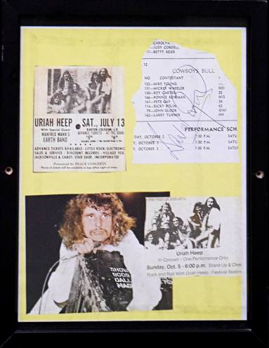 Print Collage, Original Autograph - Uriah Heep