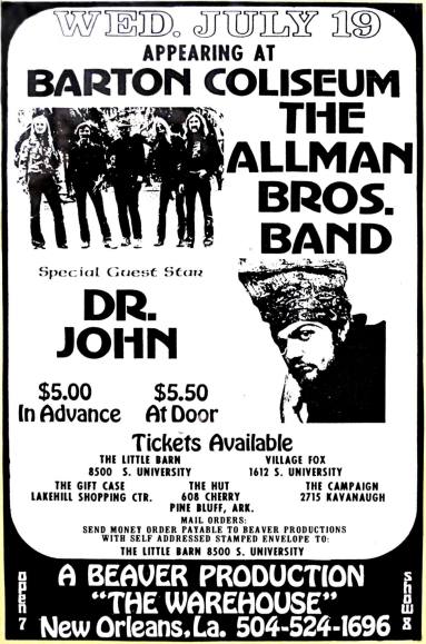 Poster Copy, The Allman Bros. Band - Barton Coliseum