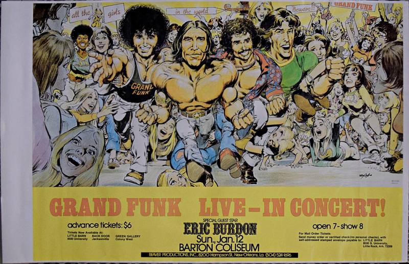 Print, Grand Funk Railroad Poster - Barton Coliseum