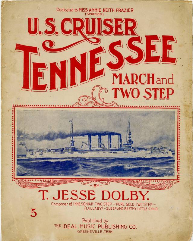 Sheet Music, "U.S. Cruiser Tennessee March and Two-Step"