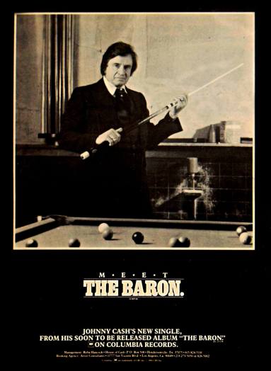 Advertisement, Johnny Cash's "Meet the Baron"