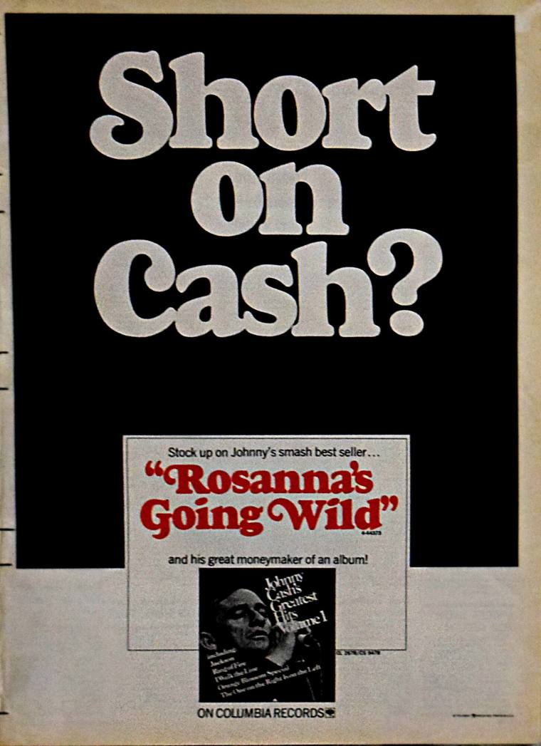 Ad, Johnny Cash Song, "Rosanna's Going Wild"