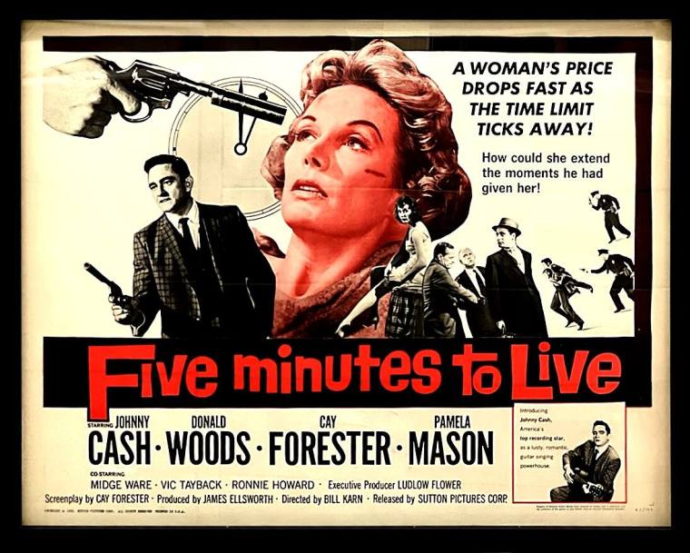 Poster, Movie - Johnny Cash, "Five Minutes to Live"