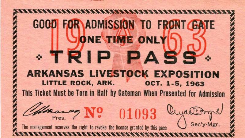 Pass, Trip - Arkansas Livestock Exposition