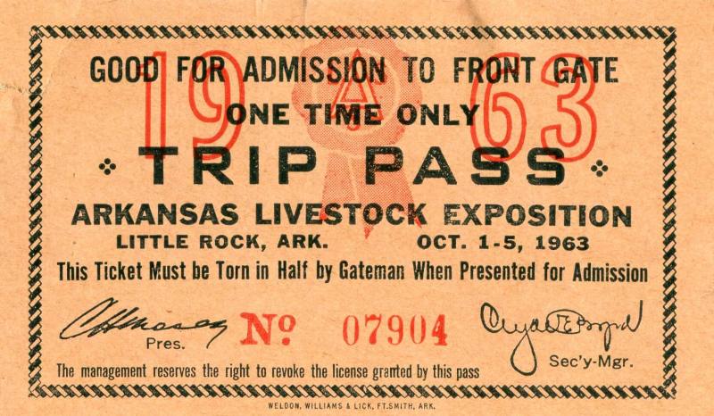 Pass, Trip - Arkansas Livestock Exposition