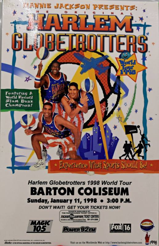 Poster, Harlem Globetrotters 1998 World Tour - Barton Coliseum