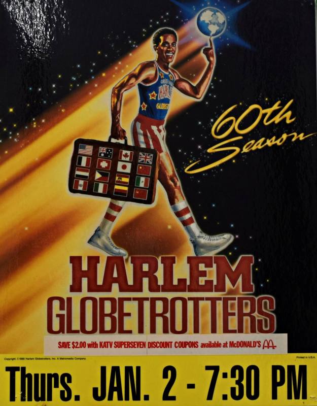 Poster, Harlem Globetrotters 60th Season - Barton Coliseum