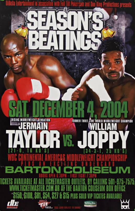 Poster, Season's Beatings: Jerman Taylor vs. William Joppy - Barton Coliseum