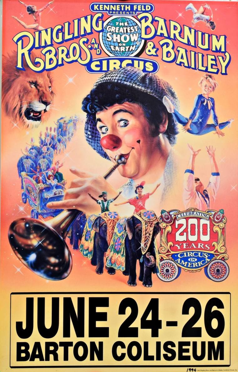 Poster, Ringling Bros. and Barnum & Bailey Circus - Barton Coliseum