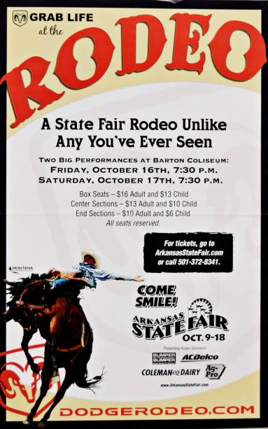 Poster, Arkansas State Fair Rodeo - Barton Coliseum