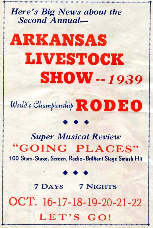 Poster, Booklet - Second Annual Arkansas State Livestock Show