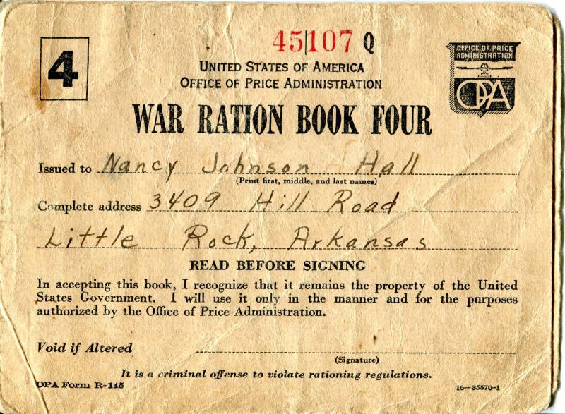 Book, War Ration - Nancy Hall