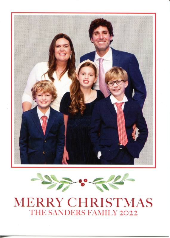 Card, Christmas - Sarah Huckabee Sanders