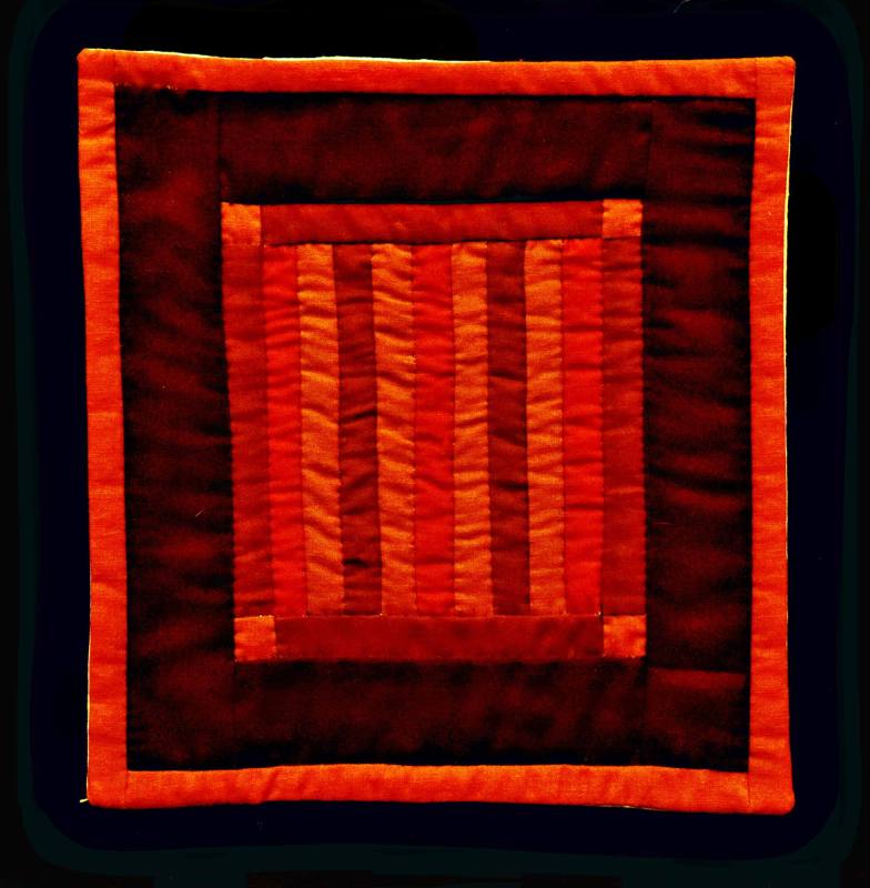 Quilt, "Miniature Roman Stripe"