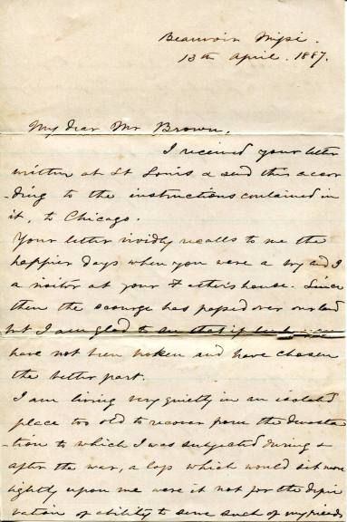 letter - Jefferson Davis