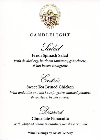 Menu, Inaugural - Sarah Huckabee Sanders