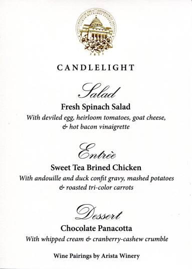 Menu, Inaugural - Sarah Huckabee Sanders