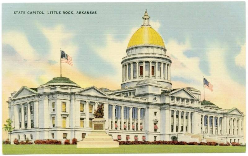 AR Postcard - State Capital in Little Rock, AR