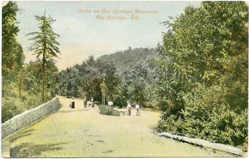 AR Postcard - Hot Springs Mountain