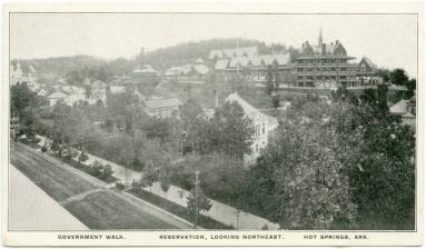 AR Postcard - Govt. Walk, Hot Springs