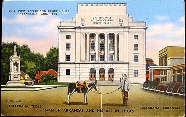 AR Postcard - Texarkana Post Office & Courthouse