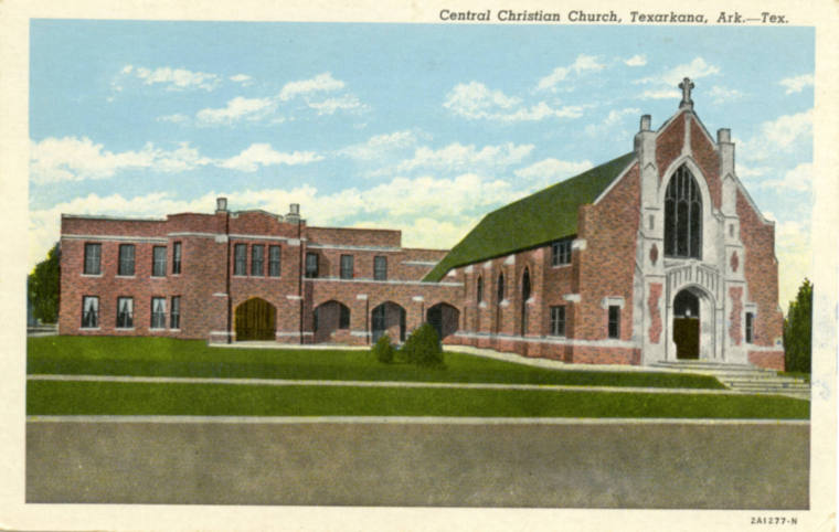 AR Postcard - Central Christian Church in Texarkana